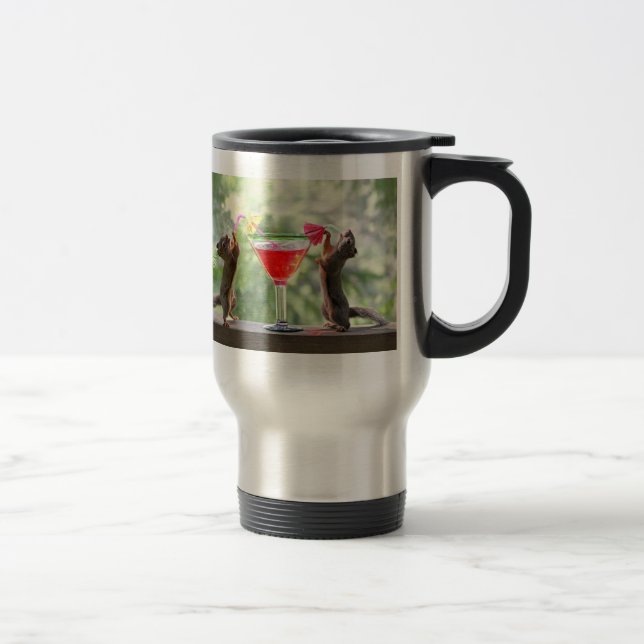 Happy Hour Squirrels Travel Mug (Right)