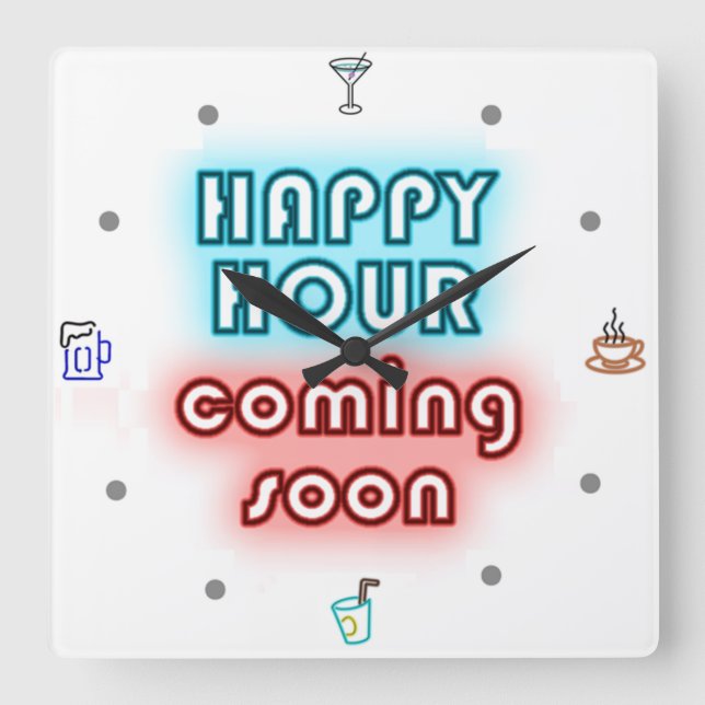 Happy Hour - Wall Clock (Front)