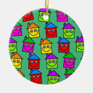Happy House Wallpaper Ceramic Tree Decoration