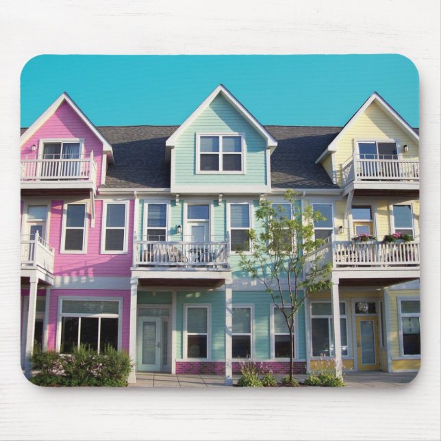 Happy Houses Mouse Pad (Front)
