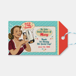 Happy Housewife Bridal Shower Recipe Card Gift Tags