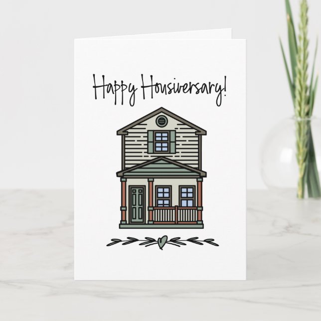 Happy Housiversary Client Home Anniversary Card (Front)