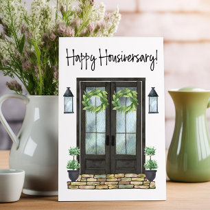 Happy Housiversary Front Door Home Anniversary Card