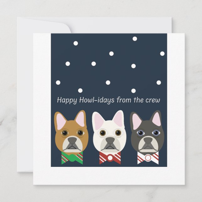 Happy Howl-idays from the crew Invitation (Front)