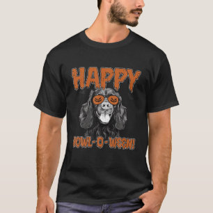 Happy Howl O Ween Boykin Spaniel Glasses Pumpkin H T-Shirt