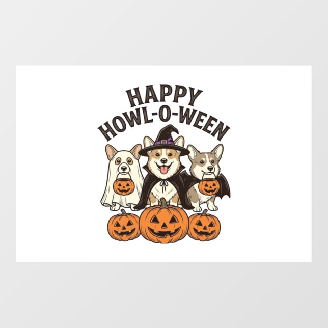 Happy Howl-O-Ween Corgi Halloween Dog Vector Desig (Sheet)