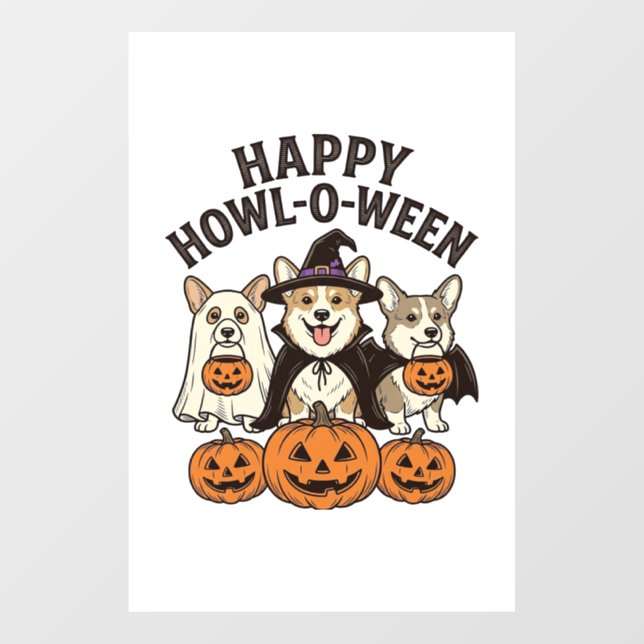 Happy Howl-O-Ween Corgi Halloween Dog Vector Desig (Sheet)