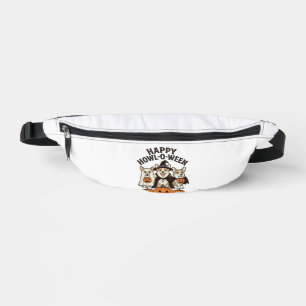 Happy Howl-O-Ween Corgi Halloween Dog Vector Desig Bum Bags