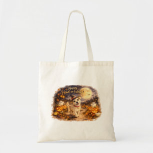 Happy Howl-o-Ween Cute Dog Halloween Design Tote Bag