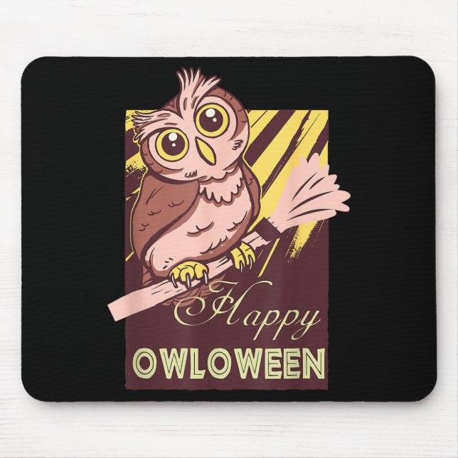 Happy Howl O Ween - Dog Halloween Mouse Pad (Front)