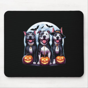 Happy Howl-o-ween Halloween Pitbull Dog Pumpkin Gh Mouse Pad