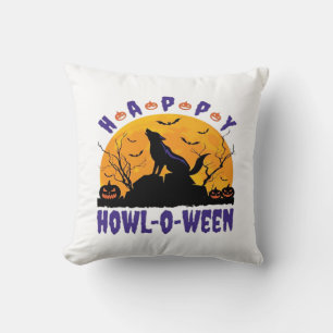 Happy Howl O Ween Howling Halloween Dog Essential  Cushion