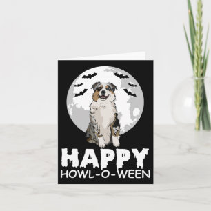 Happy Howl-o-ween Lazy Halloween Costume Cute Dog Card