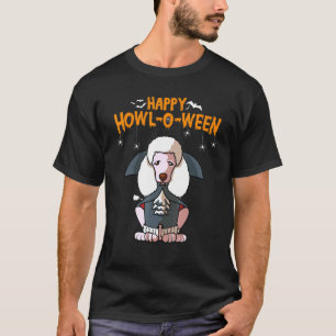 Happy Howl O Ween Poodle Vampire Dog Halloween T-Shirt