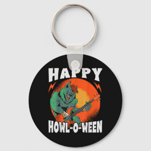 Happy Howl-O-Ween - Spooky Werewolf - Halloween Key Ring