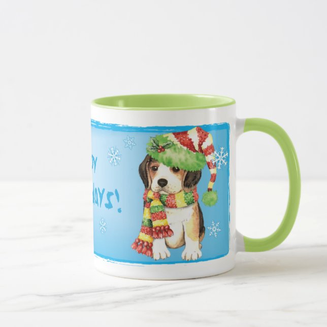 Happy Howliday Beagle Mug (Right)