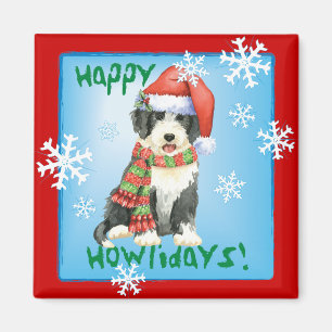 Happy Howliday Beardie Magnet