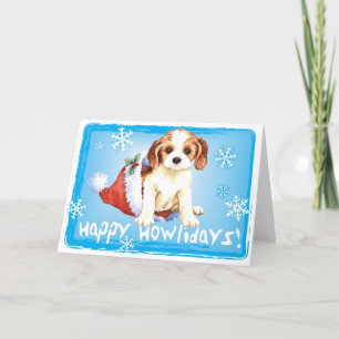 Happy Howliday Cavalier Holiday Card