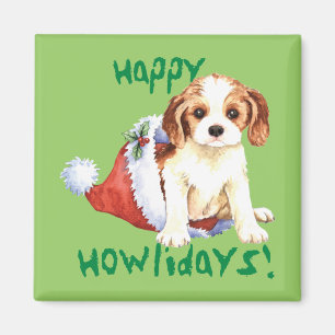 Happy Howliday Cavalier Magnet