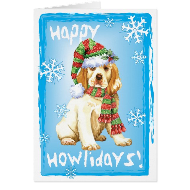 Happy Howliday Clumber Spaniel (Front)
