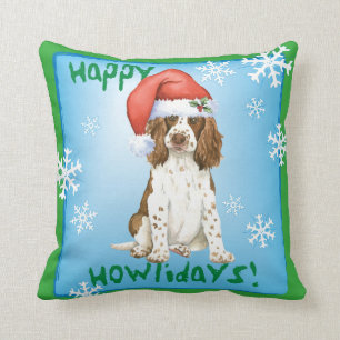 Happy Howliday English Springer Spaniel Cushion