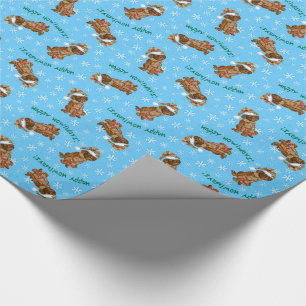 Happy Howliday Irish Water Spaniel Wrapping Paper