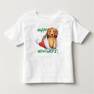 Happy Howliday Longhaired Dachshund Toddler T-Shirt