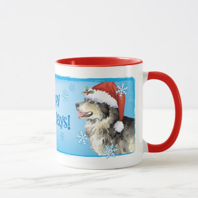 Happy Howliday Malemute Mug (Right)