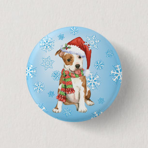 Happy Howlidays Am Staff 3 Cm Round Badge