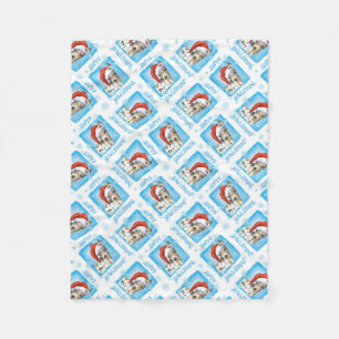 Happy Howlidays American Hairless Terrier Fleece Blanket