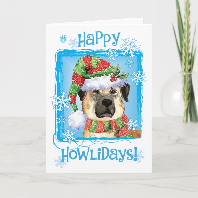 Happy Howlidays Anatolian Shepherd Holiday Card (Front)