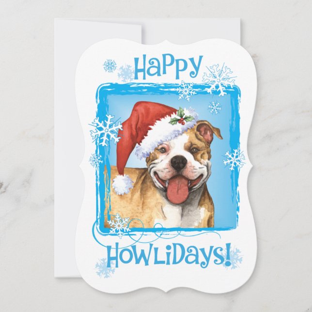 Happy Howlidays APBT Holiday Card (Front)