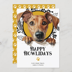 Happy Howlidays Azawakh Dog Christmas Holiday Card