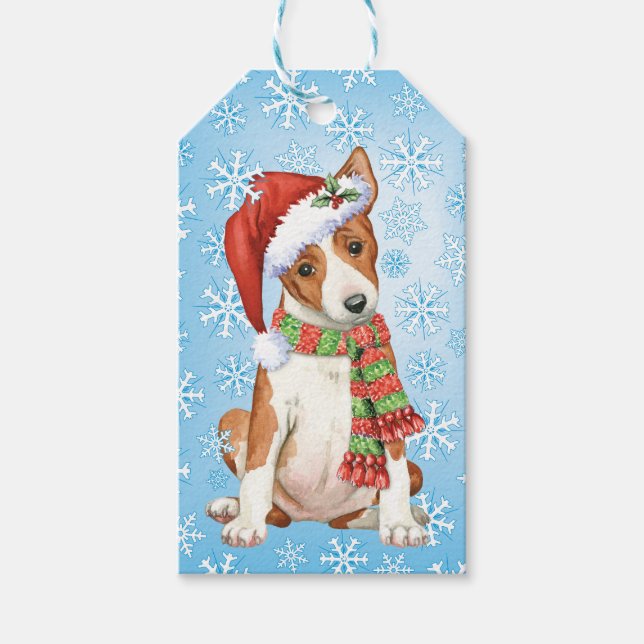 Happy Howlidays Basenji Gift Tags (Front)