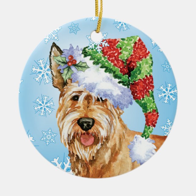 Happy Howlidays Berger Picard Ceramic Tree Decoration (Front)