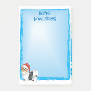Happy Howlidays Biewer Terrier Post-it Notes