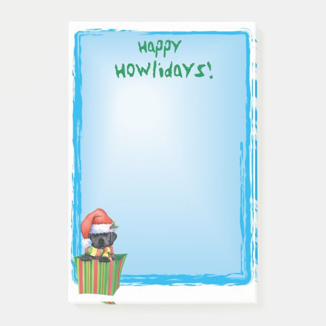 Happy Howlidays Black Lab Post-it Notes (Front)
