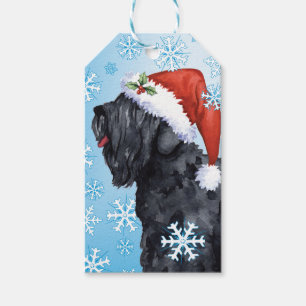 Happy Howlidays Black Russian Terrier Gift Tags