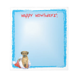Happy Howlidays Border Terrier Notepad