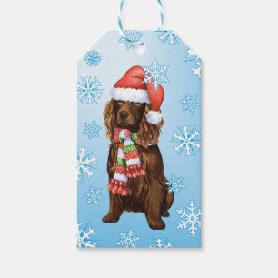 Happy Howlidays Boykin Spaniel Gift Tags