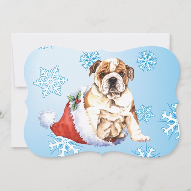 Happy Howlidays Bulldog Holiday Card (Front)