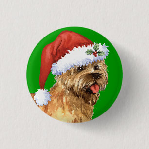 Happy Howlidays Cairn Terrier 3 Cm Round Badge