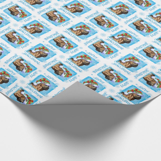 Happy Howlidays Cane Corso Wrapping Paper (Corner)