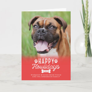 Happy Howlidays Christmas Dog Folded Photo Card