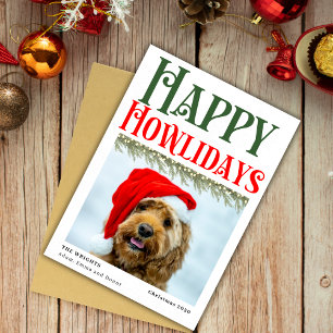 Happy Howlidays Christmas Dog Lover Greetings Holiday Card