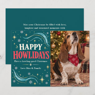 Happy Howlidays Christmas Dog Photo Holiday Card