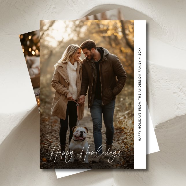 Happy Howlidays Christmas Photo Funny Dog Holiday Card (Creator Uploaded)