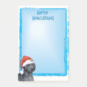Happy Howlidays Curly-Coated Retriever Post-it Notes