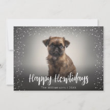 Happy Howlidays Cute Dog Photo Christmas