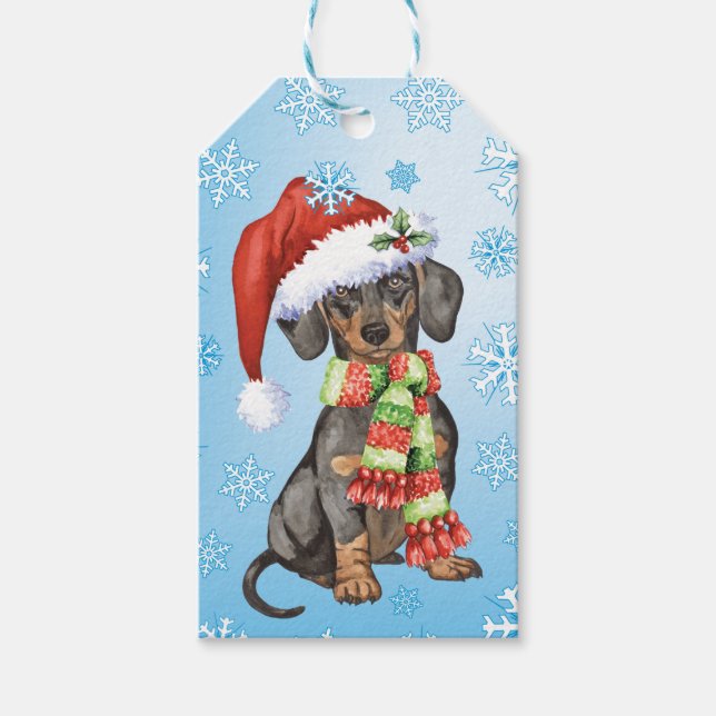 Happy Howlidays Dachshund Gift Tags (Front)